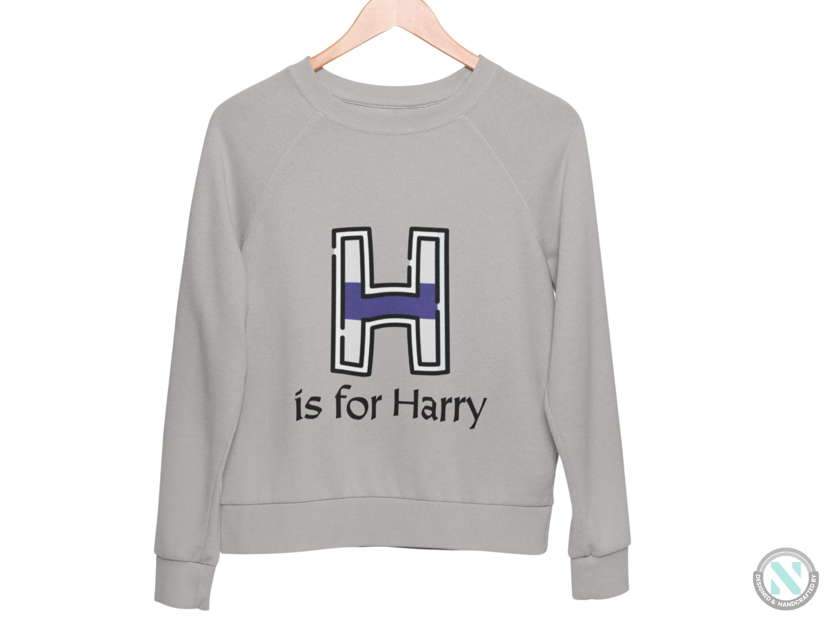 Custom Boy Name and Initial H on Autumn Hoodie, Perfect for Birthday Gifts
