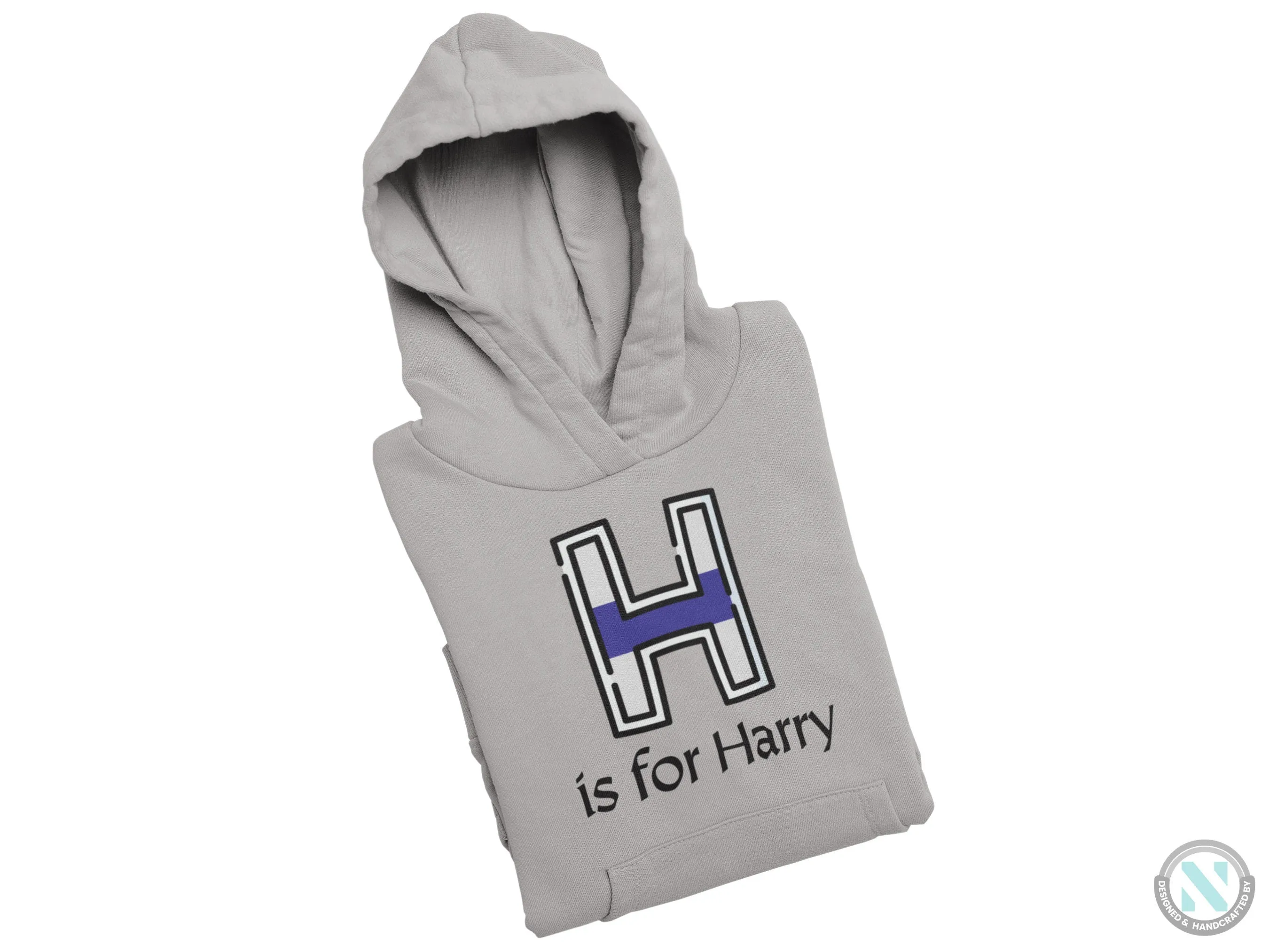 Custom Boy Name and Initial H on Autumn Hoodie, Perfect for Birthday Gifts
