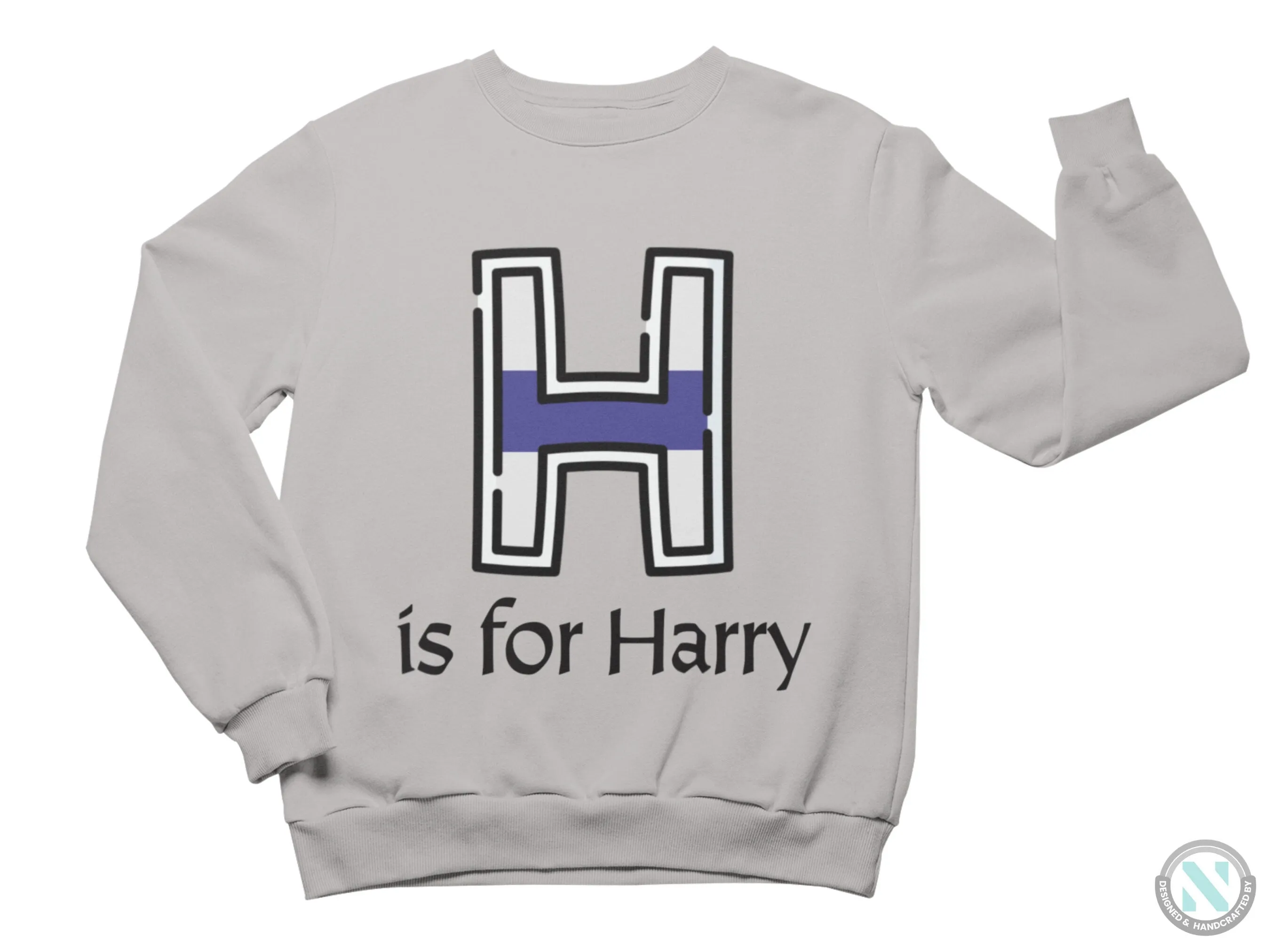 Custom Boy Name and Initial H on Autumn Hoodie, Perfect for Birthday Gifts