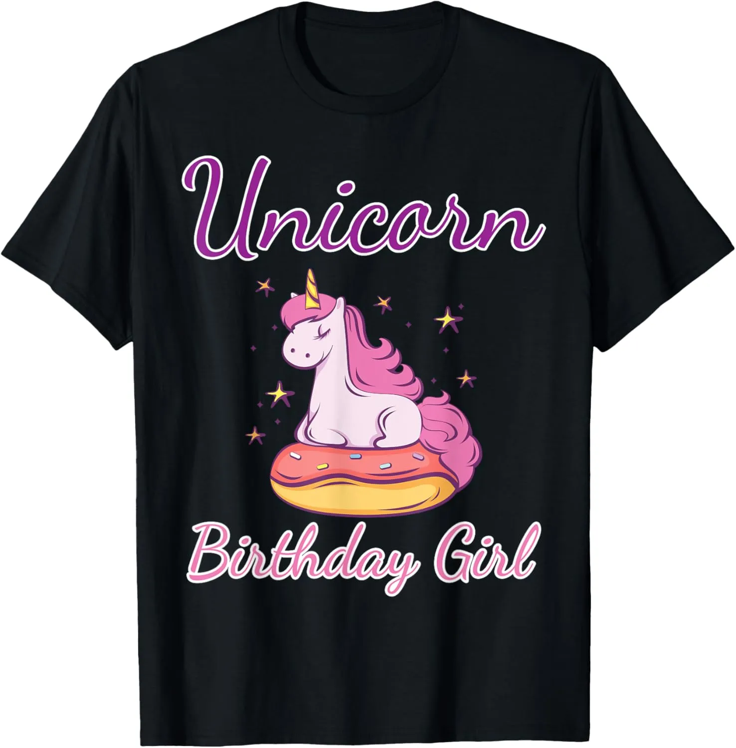 Cute Unicorn Graphic Tees - Unicorn Birthday Girl T-Shirt T-Shirt