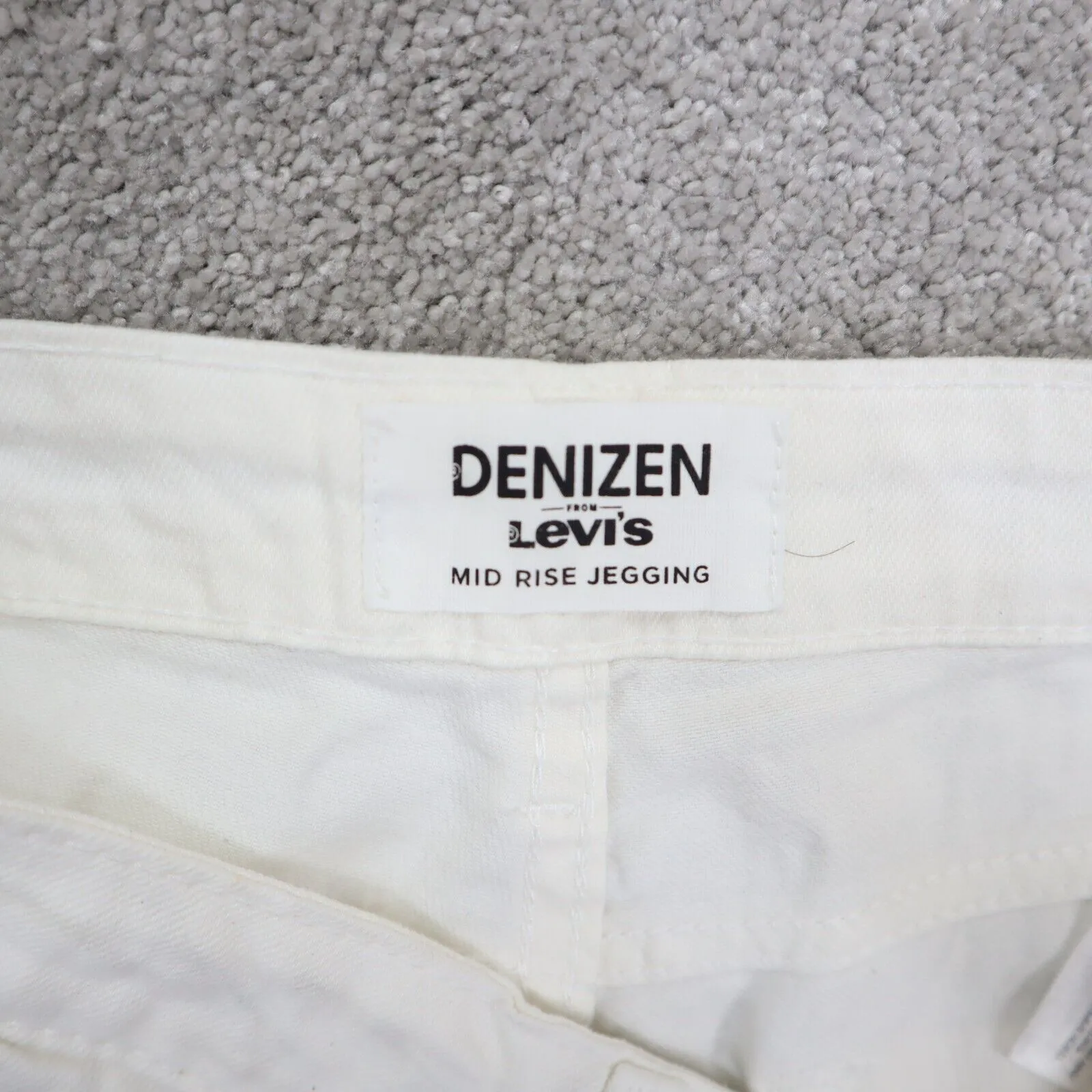 Denizen From Levis Women Jegging Jeans Mid Rise Five Pockets White Size Medium 5