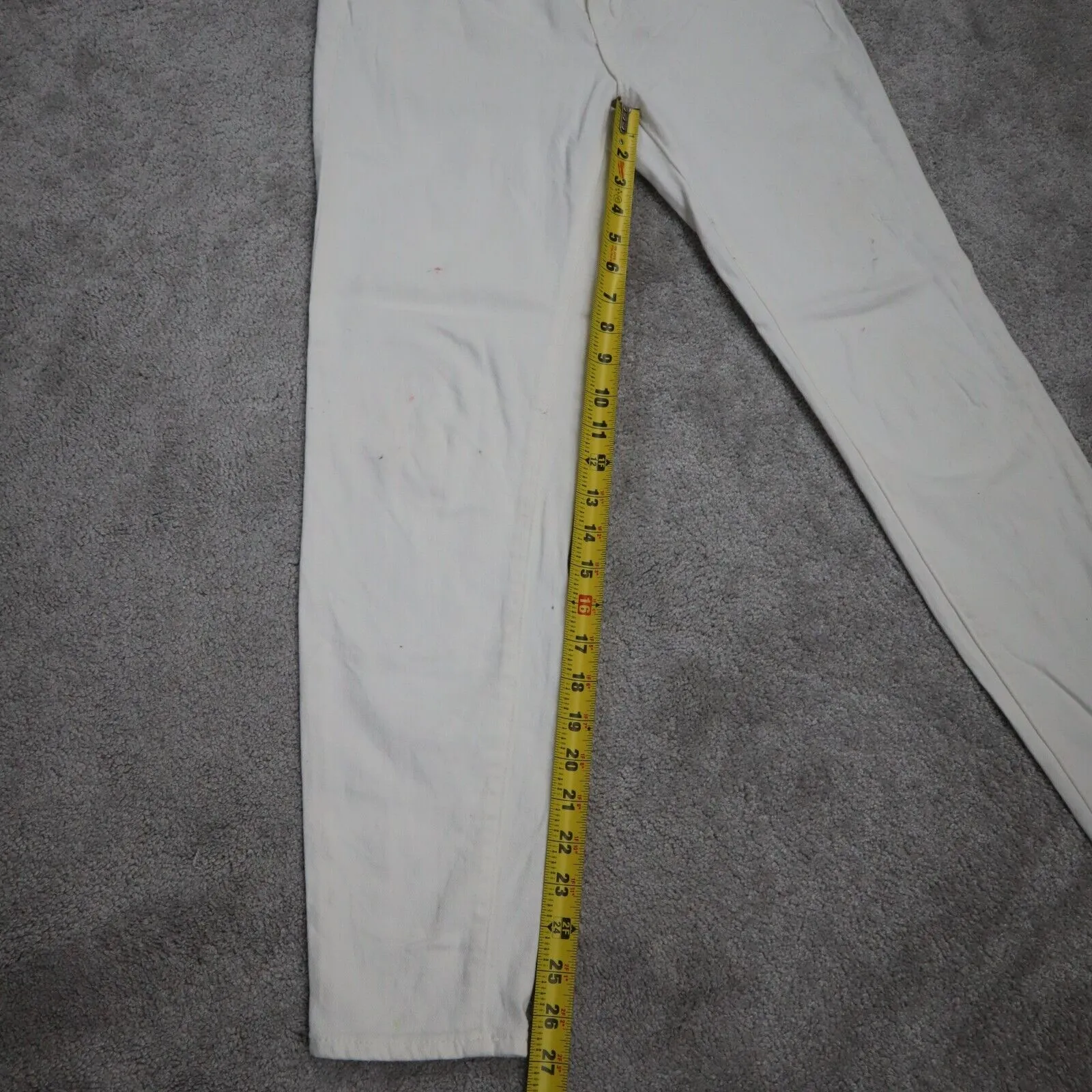 Denizen From Levis Women Jegging Jeans Mid Rise Five Pockets White Size Medium 5