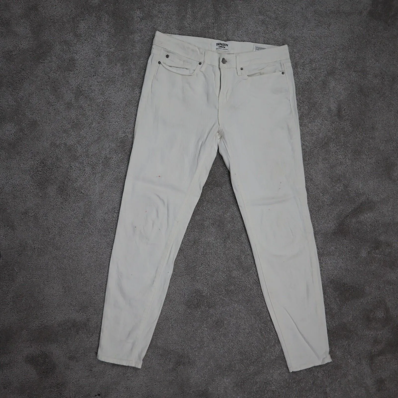 Denizen From Levis Women Jegging Jeans Mid Rise Five Pockets White Size Medium 5
