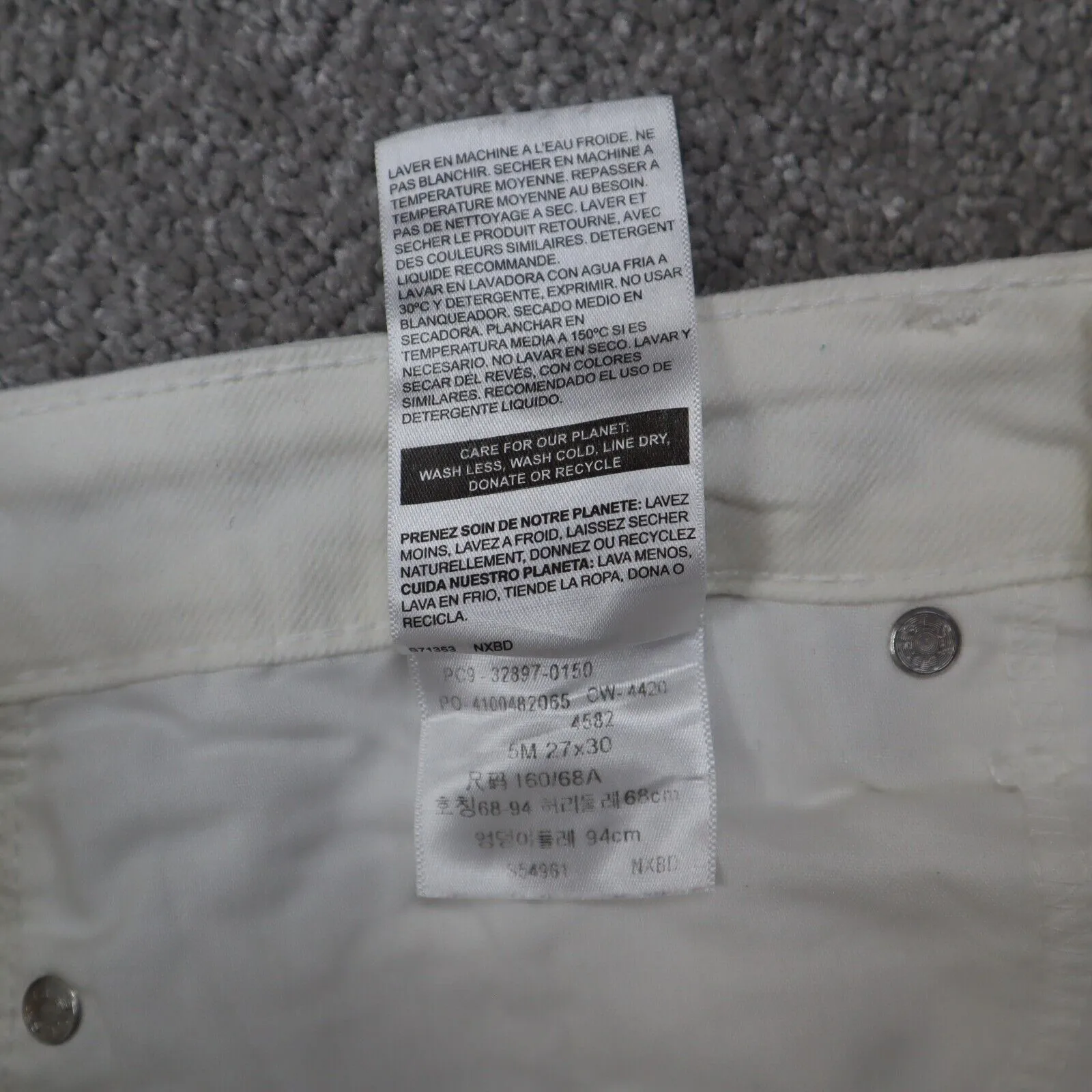 Denizen From Levis Women Jegging Jeans Mid Rise Five Pockets White Size Medium 5