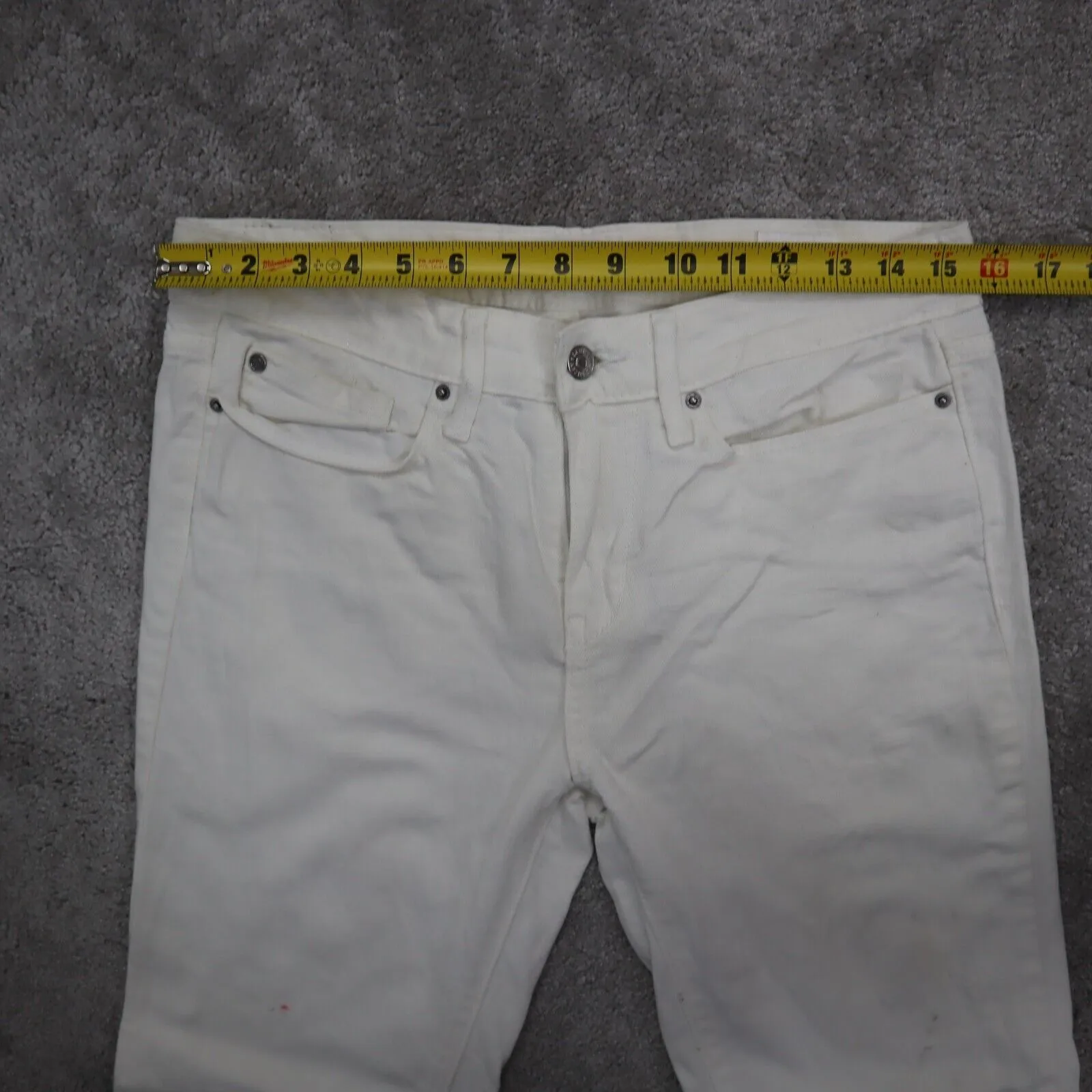 Denizen From Levis Women Jegging Jeans Mid Rise Five Pockets White Size Medium 5
