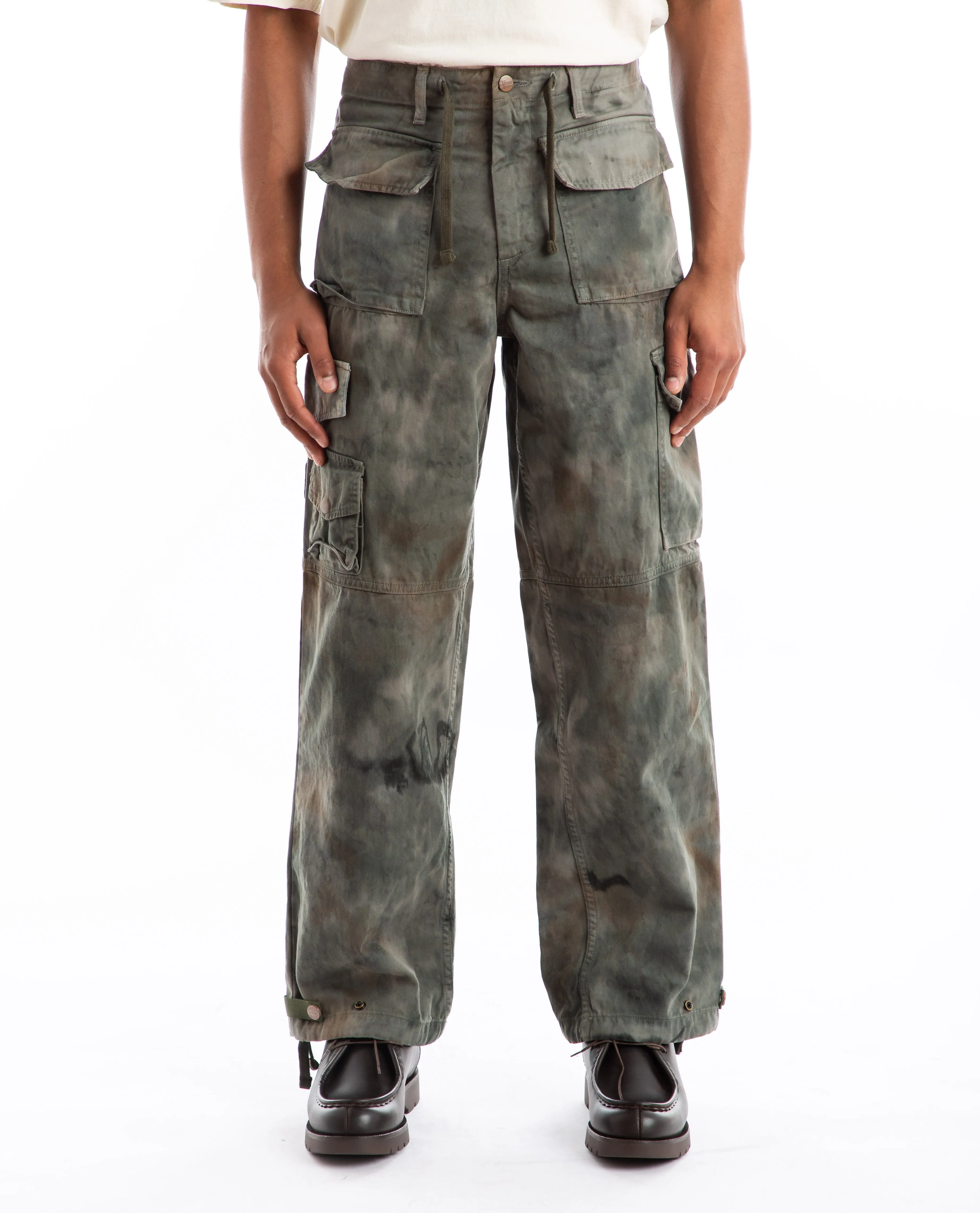 Destroyed Twill Multi Pocket Cargo Pants