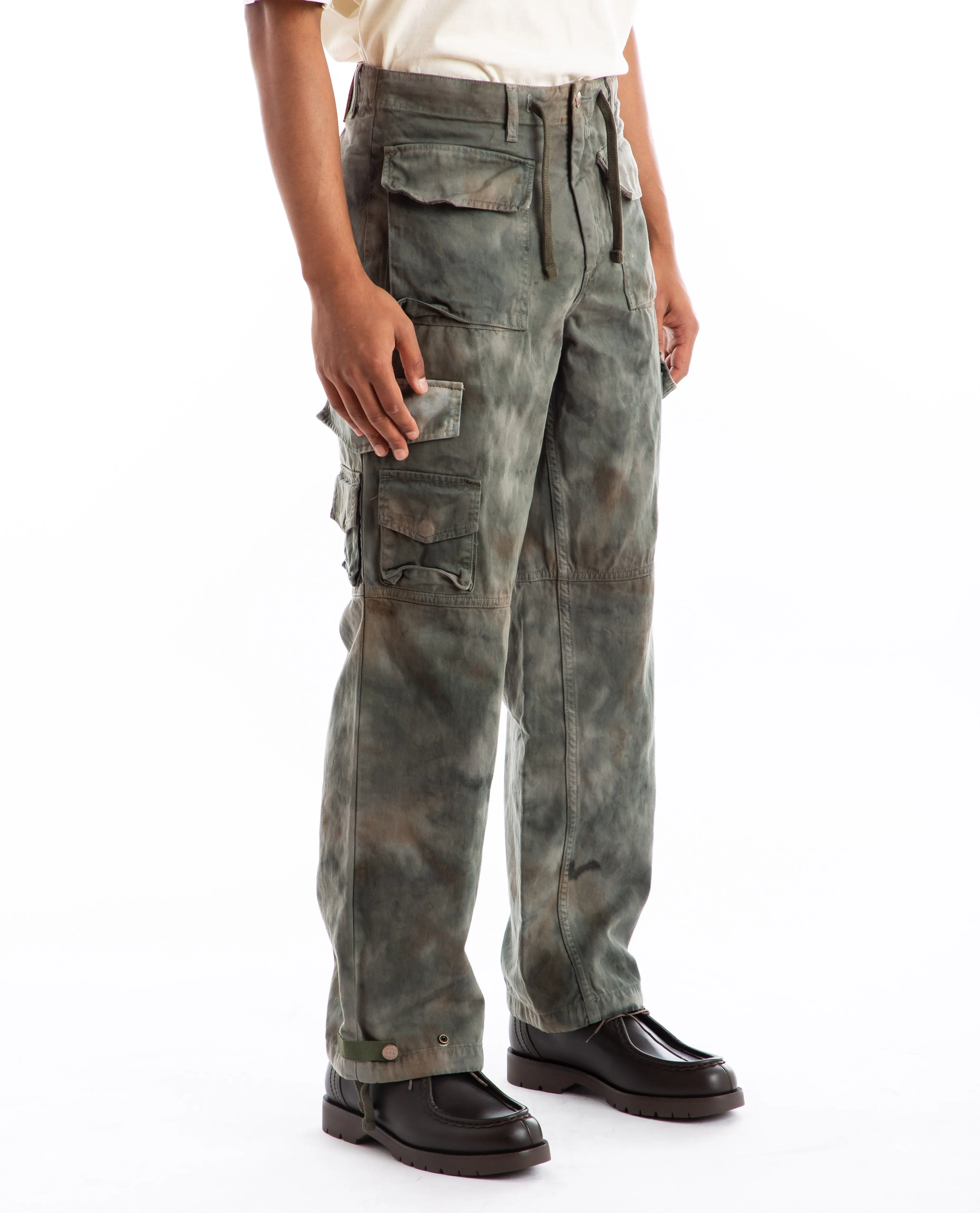 Destroyed Twill Multi Pocket Cargo Pants