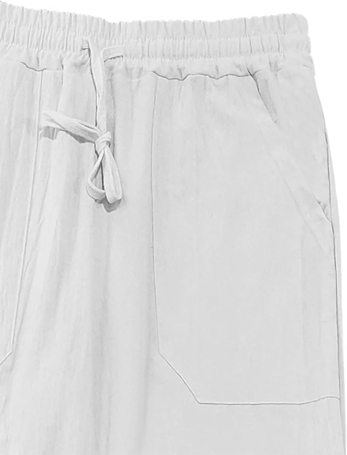 Dgoopd Straight Leg Cargo Sweatpants Men Drawstring Elastic Waist Baggy Cargo Pants with Multi Pockets