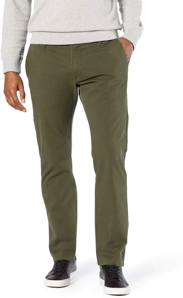 Dockers Men's Straight Fit Ultimate Chino with Smart 360 Flex (Regular and Big & Tall), Army Olive, 40W x 30L