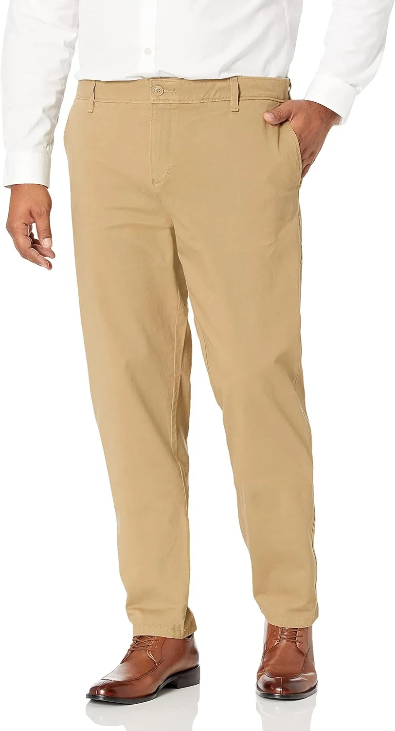 Dockers Men's Straight Fit Ultimate Chino with Smart 360 Flex (Regular and Big & Tall), New British Khaki-Tapered, 46W x 30L