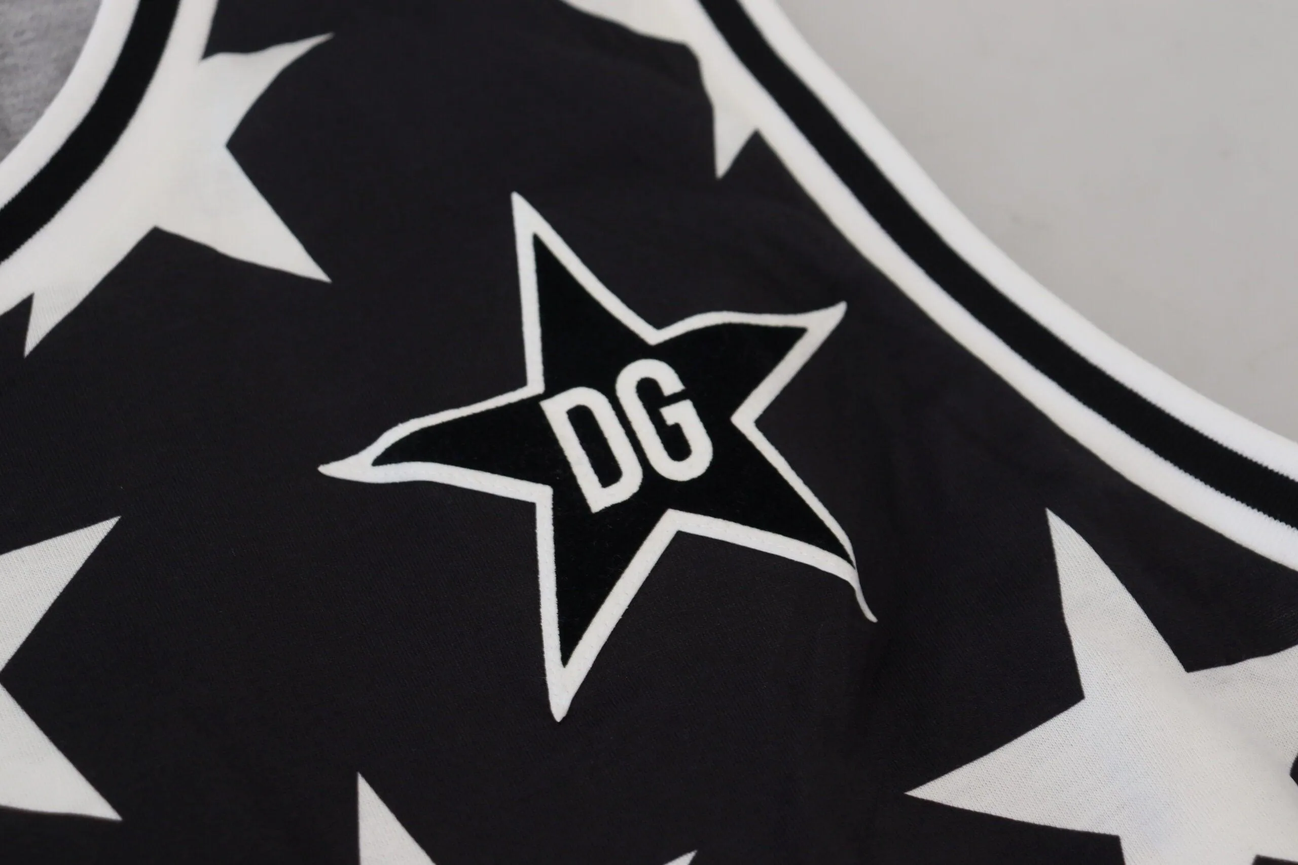 Dolce & Gabbana Black DG Star Logo Print Sleeveless Casual T-shirt