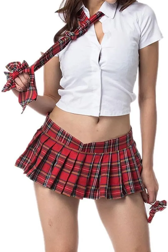 ELESOL ini Pleated Skirts for Women Mini Plaid Skirt Costumes