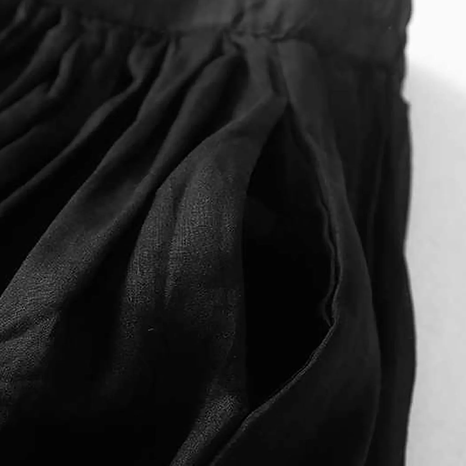 Embroidery Maxi Skirts for Women with Pockets Midi Length Long Skirt Casual Beach Party Holiday Cotton Linen Skirt