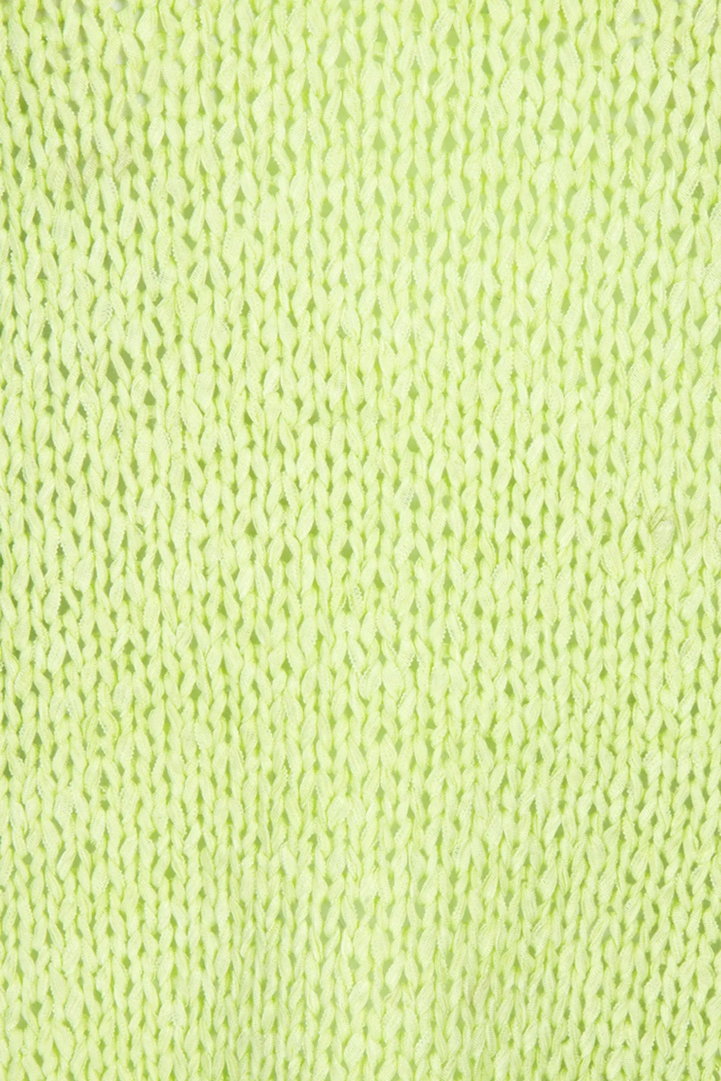 EsQualo 02023 V-neck Tape Yarn Sweater in Apple Green
