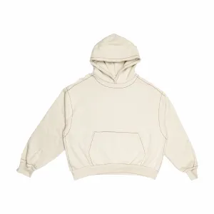 Estudio Niksen Contrast-Stitch Hoodie (Beige)