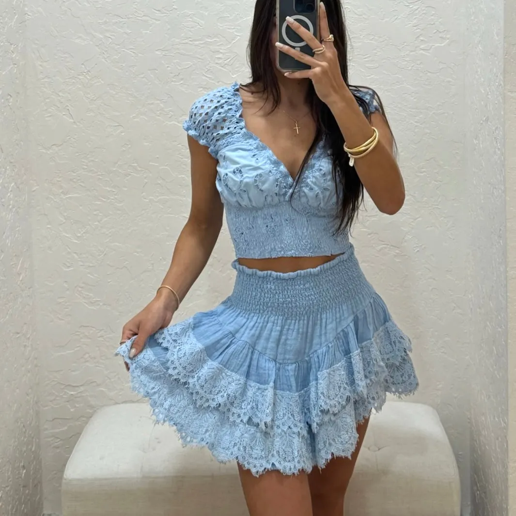 Fabia Mini Skirt - Cobalto