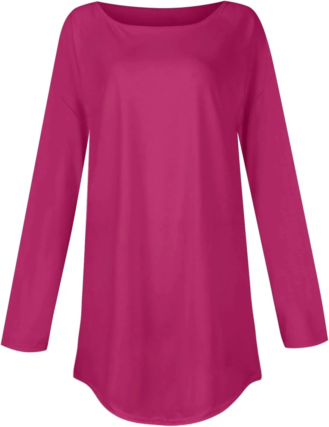 Fall Tops for Women Long Sleeve Round Neck Shirts Basic Tee Casual Top Fall Trendy Tunic Outfits Fitted T Shirts