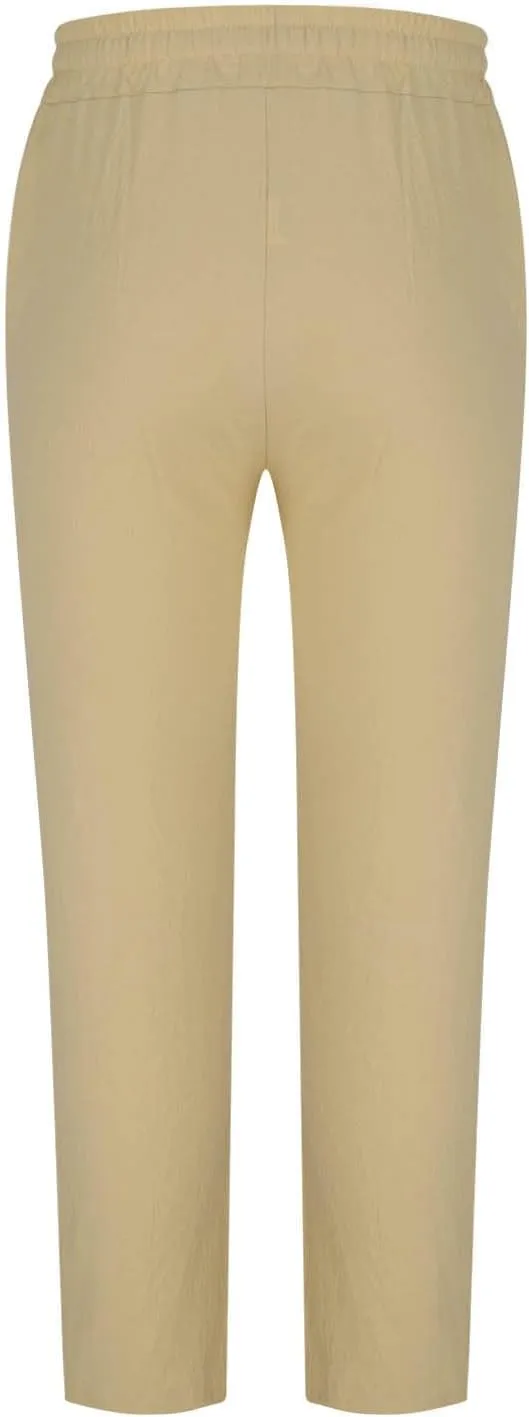 Finelylove Mens Linen Pants Summer Casual Relaxed Fit Lightweight Beach Pants Elastic Waist Straight Yoga Travel Trousers