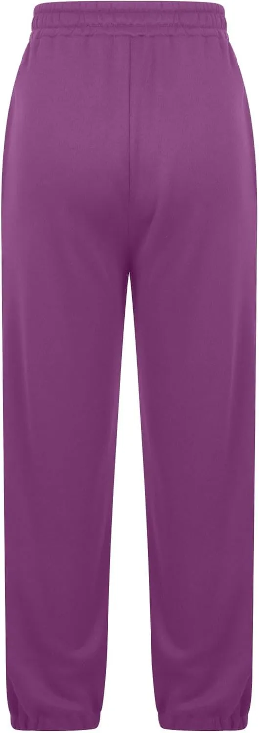 Fleece Sweatpants for Women Drawstring High Waisted Joggers Pants Baggy Comfy Soft Workout Lounge Trouser W/Pockets
