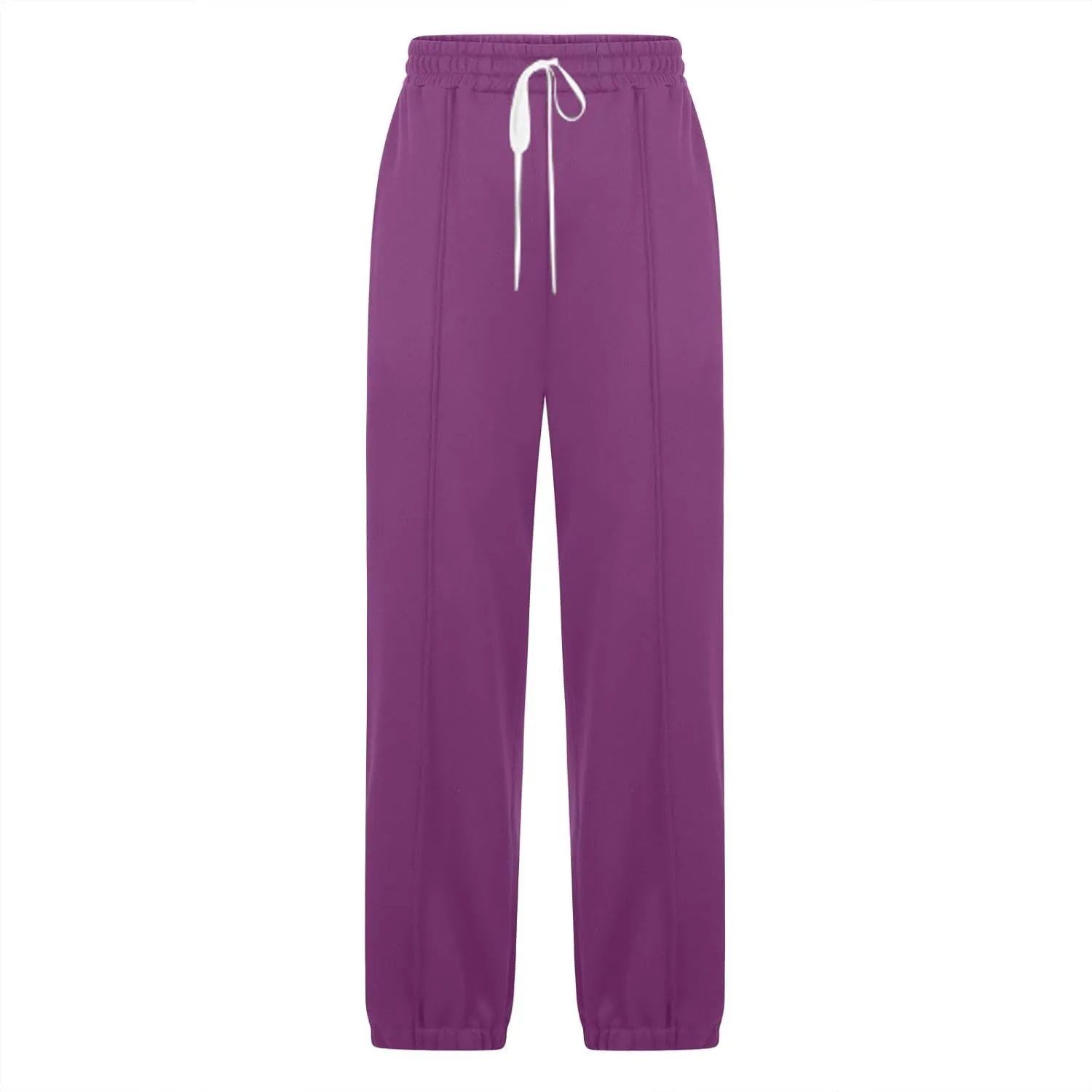 Fleece Sweatpants for Women Drawstring High Waisted Joggers Pants Baggy Comfy Soft Workout Lounge Trouser W/Pockets