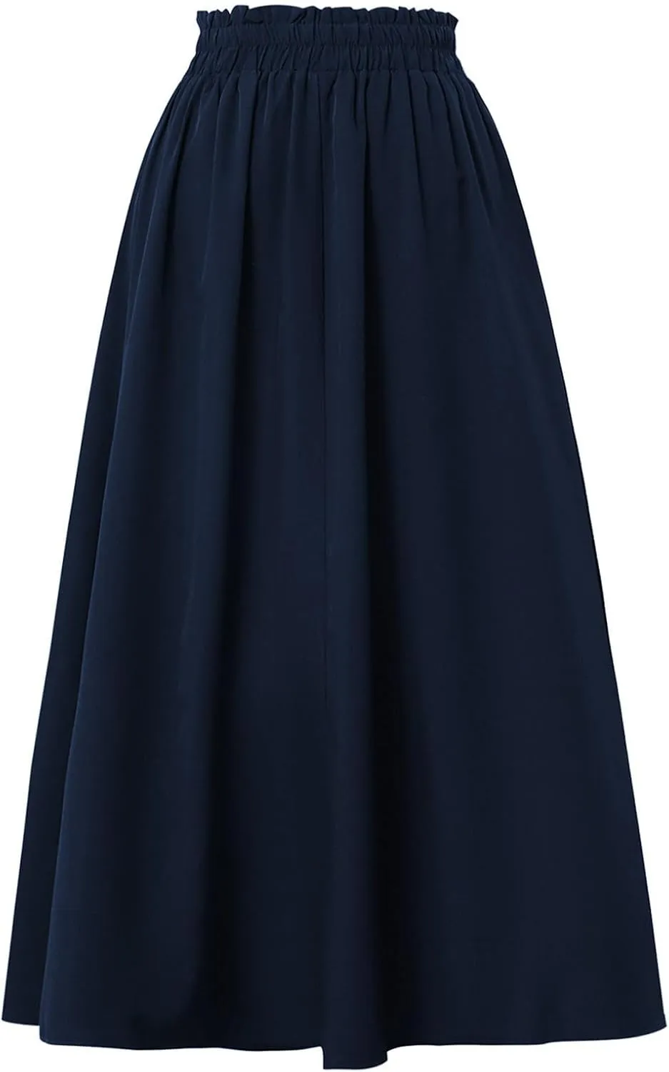Floral Skirts for Women 2025 A-Line Loose Elastic High Waist Elastic Waist Pleated Summer Swing Skirts with Pocket