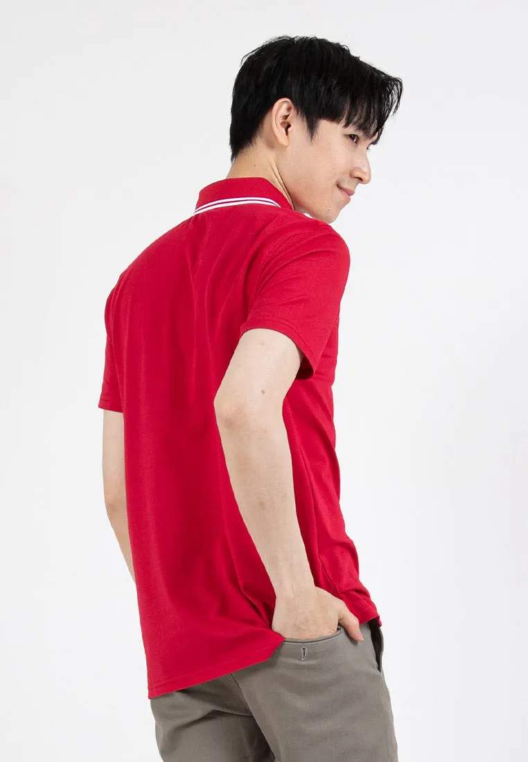 Forest Pique Cotton Plain Slim Fit Polo T Shirt Men Tipped Collar Polo Tee | Baju T Shirt Lelaki - 621351
