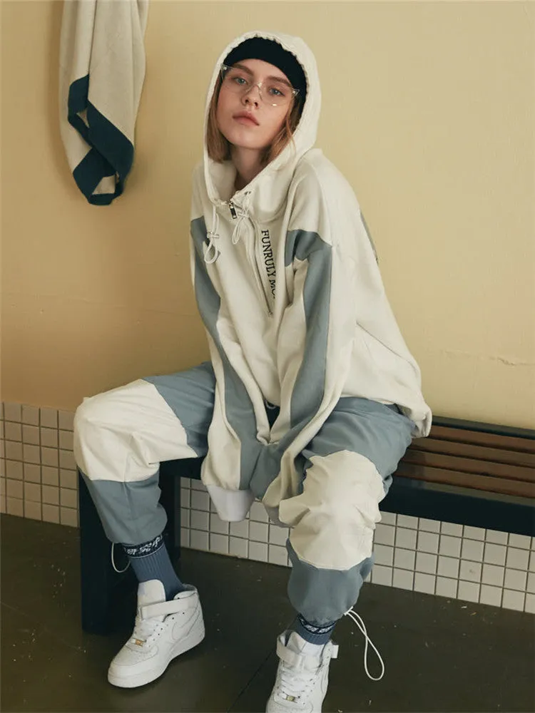 FRLMK DRAWSTRING HOPS STREET DANCE DESIGN LOOSE SWEATPANTS