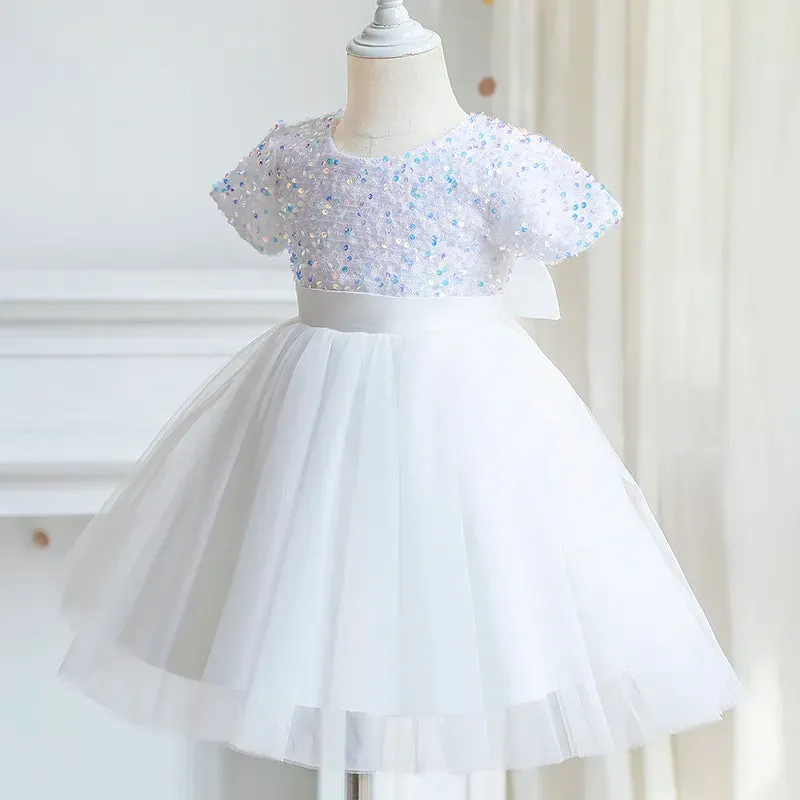 Girls Rose Red Party Princess Dress