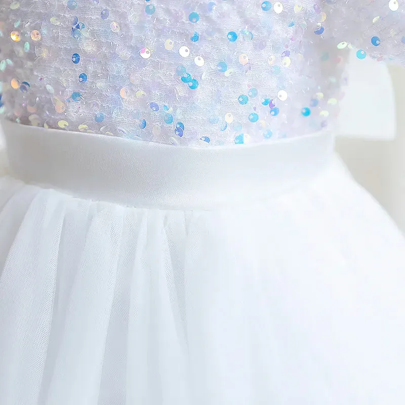 Girls Rose Red Party Princess Dress