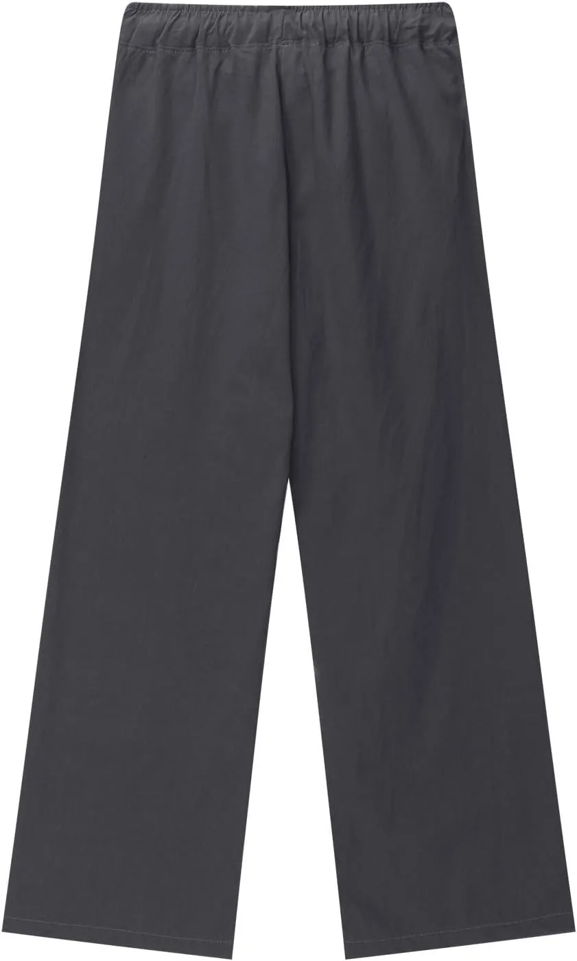 Girls Wide Leg Pants Dressy Casual Linen Trousers Flowy Beach Pants Loose Fit Drawstring Pants Summer High Waist Pant