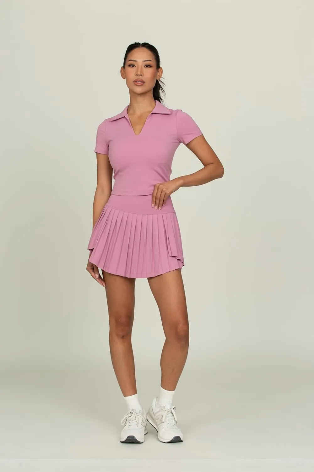 GOLD HINGE Tiered Pleated Tennis Skirt