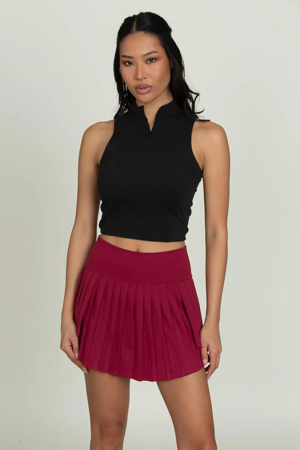 GOLD HINGE Tiered Pleated Tennis Skirt