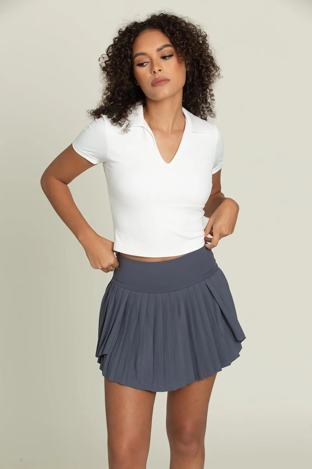 GOLD HINGE Tiered Pleated Tennis Skirt