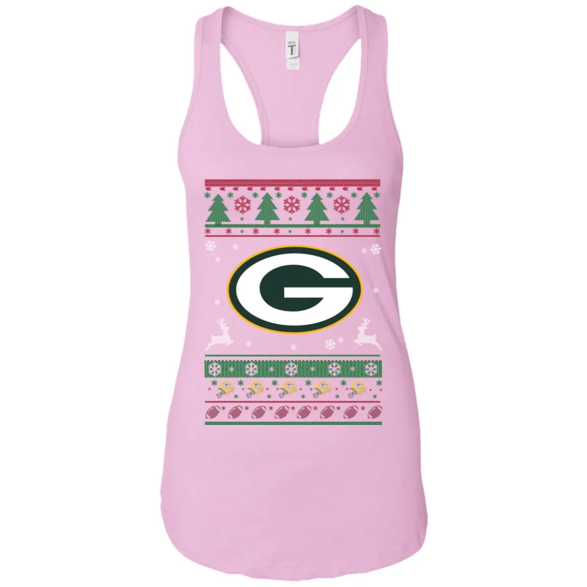 Green Bay Packers Logo Football Teams Ugly Christmas Sweater Women Tank