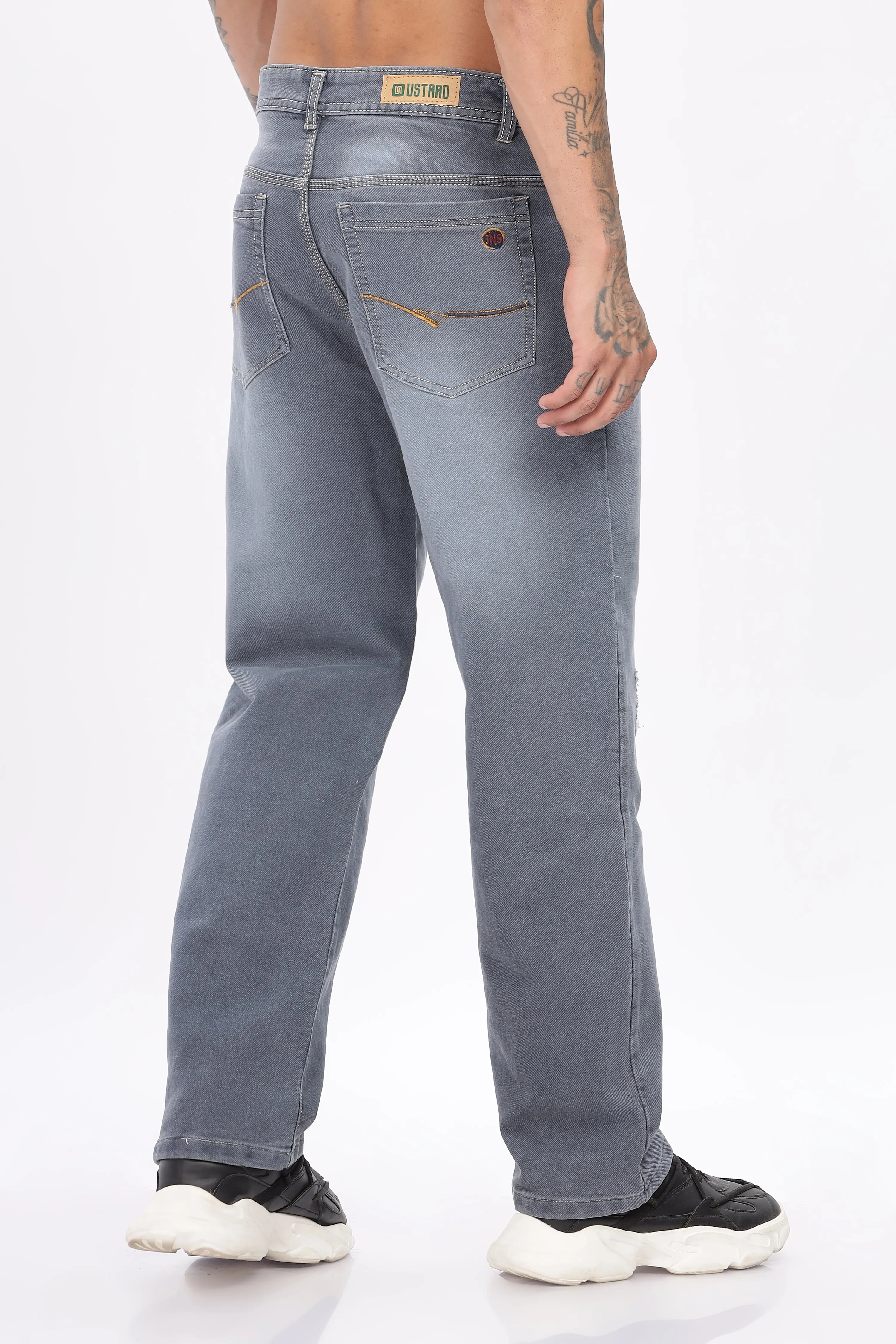 GREY TONED LOOSE FIT JEANS
