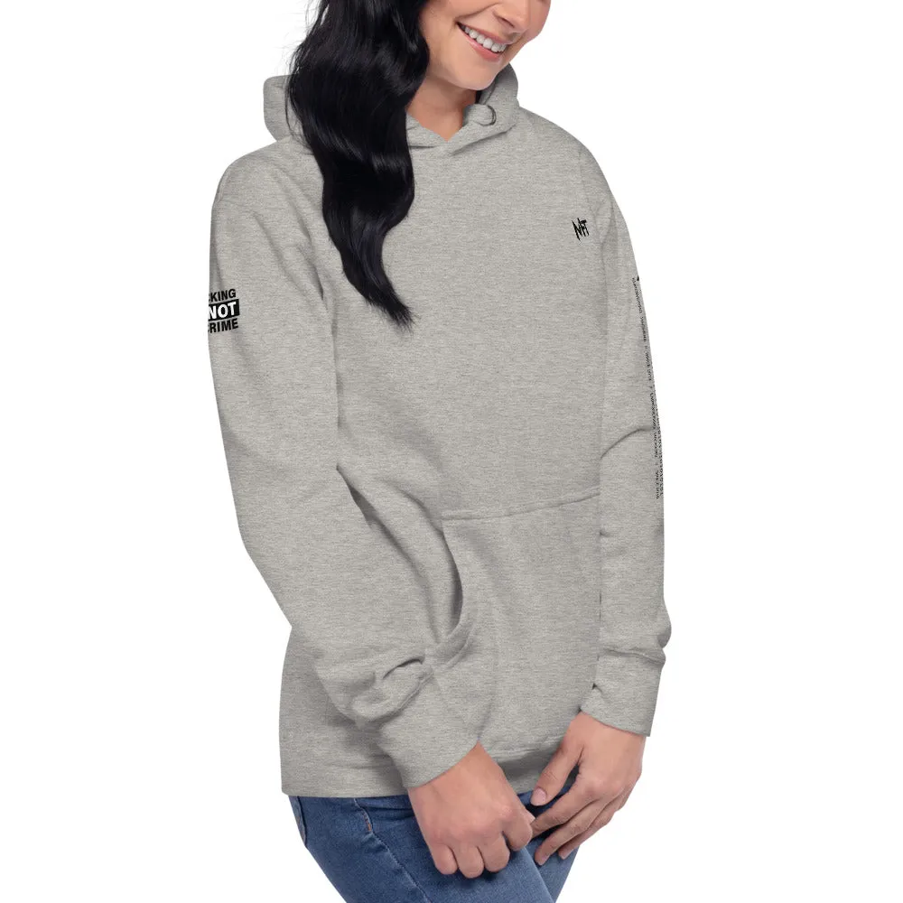 Hacking is not a crime - Unisex Hoodie (back print)