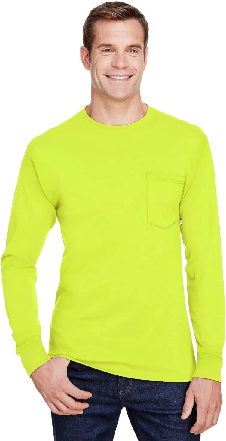 Hanes W120 Adult Workwear Long-Sleeve Pocket T-Shirt