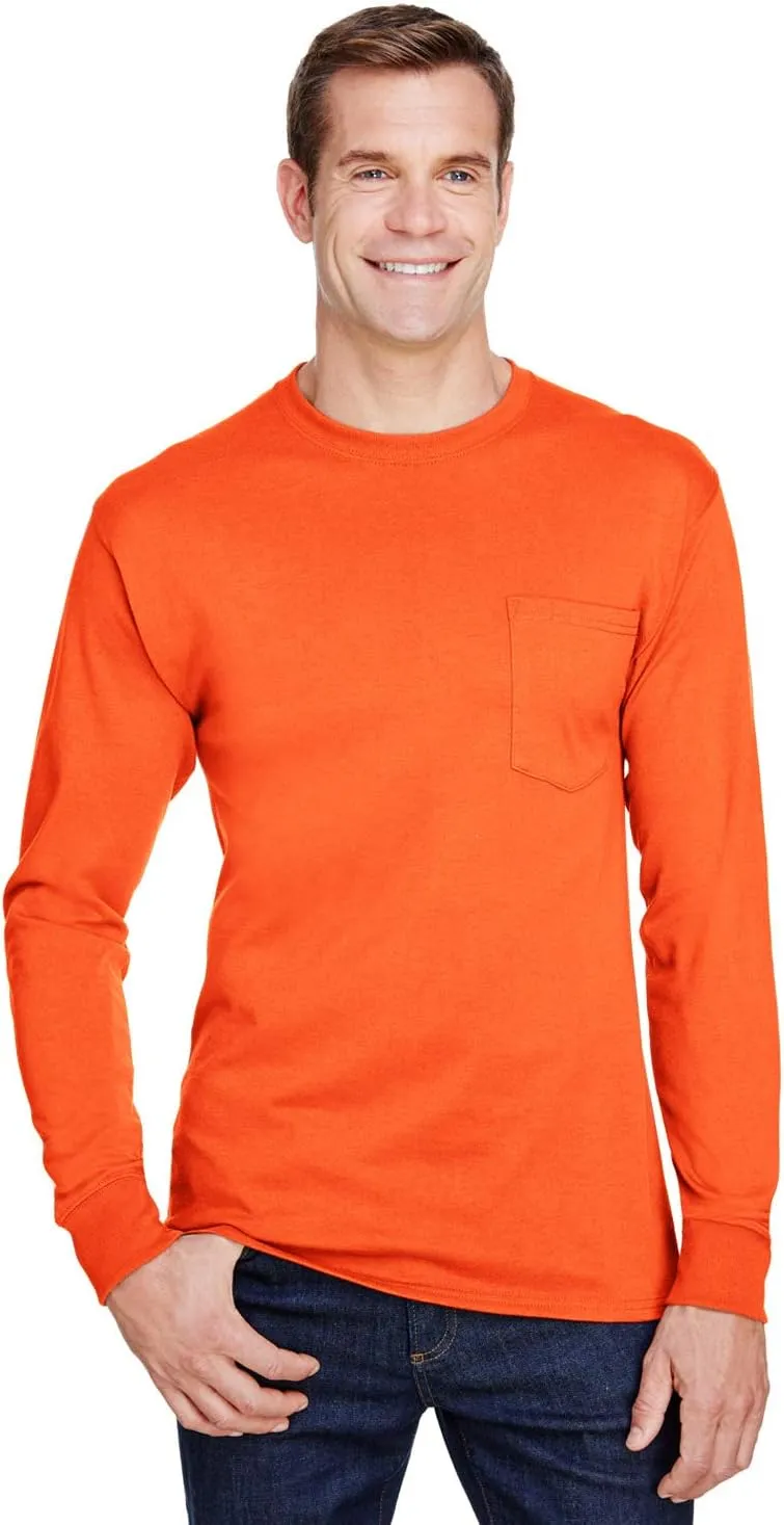 Hanes W120 Adult Workwear Long-Sleeve Pocket T-Shirt