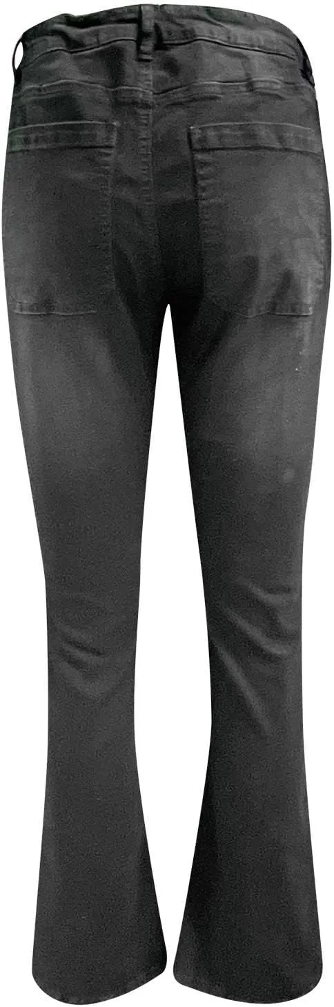 High Waisted Flare Jeans for Women Slim Fit Totally Shaping Tummy Control Butt Lift Wide Leg Bell Bottom Mom Jeans