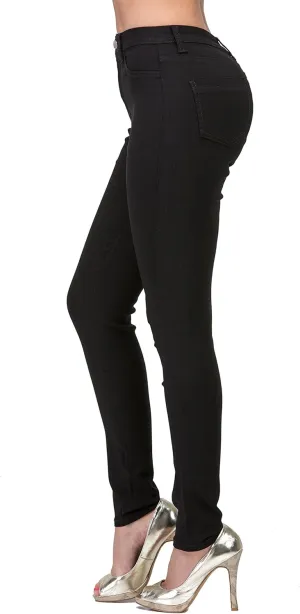 High Waisted Jeans for Women Stretch Skinny Colored Long Pants Plus Size Black White Khaki