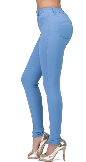 High Waisted Jeans for Women Stretch Skinny Colored Long Pants Plus Size Black White Khaki