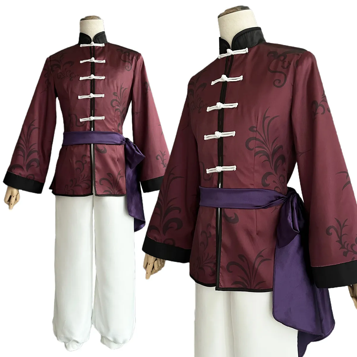 HOLOUN Blue Lock Anime Sae Itoshi Cosplay China Costume Kung Fu Tang Suit Wig Rose Net Sythetic Fibers Adjustable Size Gift