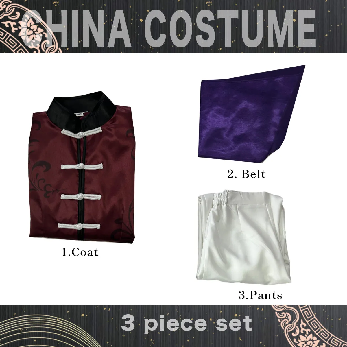 HOLOUN Blue Lock Anime Sae Itoshi Cosplay China Costume Kung Fu Tang Suit Wig Rose Net Sythetic Fibers Adjustable Size Gift