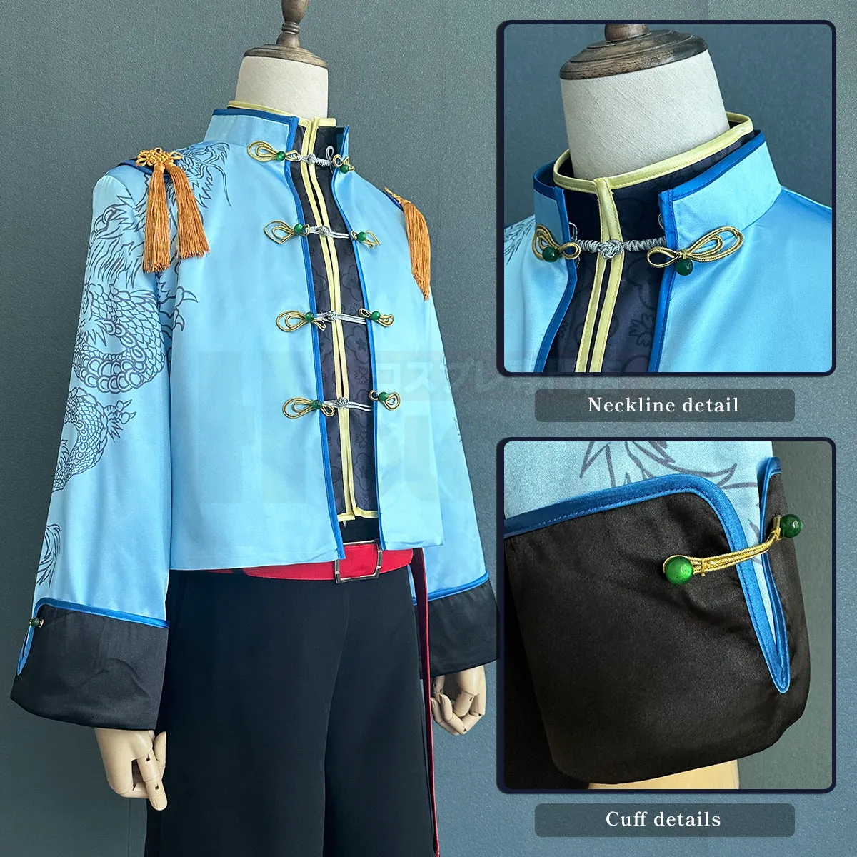 HOLOUN Mob Psycho 100 Anime Mobu Saiko Hyaku Kageyama Shigeo Cosplay China Costume Kung Fu Tang Suit Outfit Stage Uniform Gift