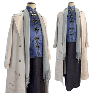HOLOUN Tears of Themis Game Marius Cosplay Costume King Coat Tang Suit Scarf Long Skirt Earring Delicate Outfit Christmas Gift