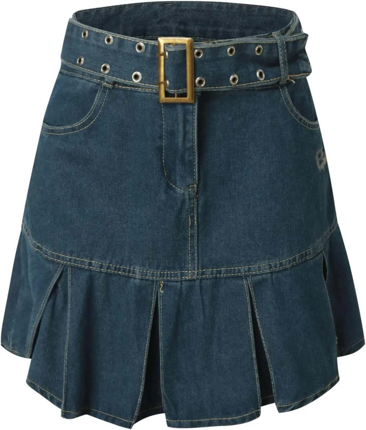 Jean Skirts for Women Denim Skirts Plus Size Mini Skirt Jean Skort y2kButton Cargo Skirt with Pocket Low Waist