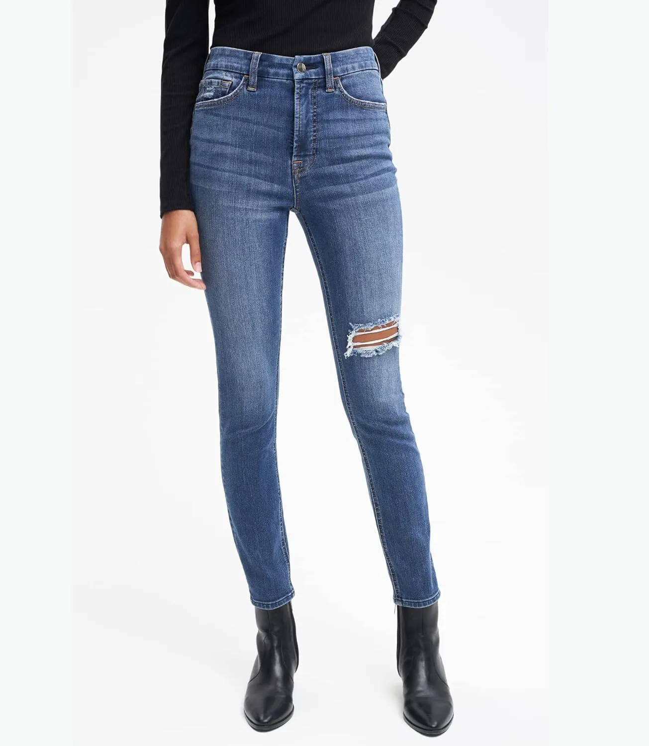 Jen7 Women's High Rise Ankle Skinny Jeans