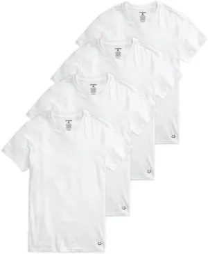 JOE BOXER Mens T-Shirts Pack of 4 - V-Neck Undershirts for Men Pack of 4 - Plain T Shirts for Men