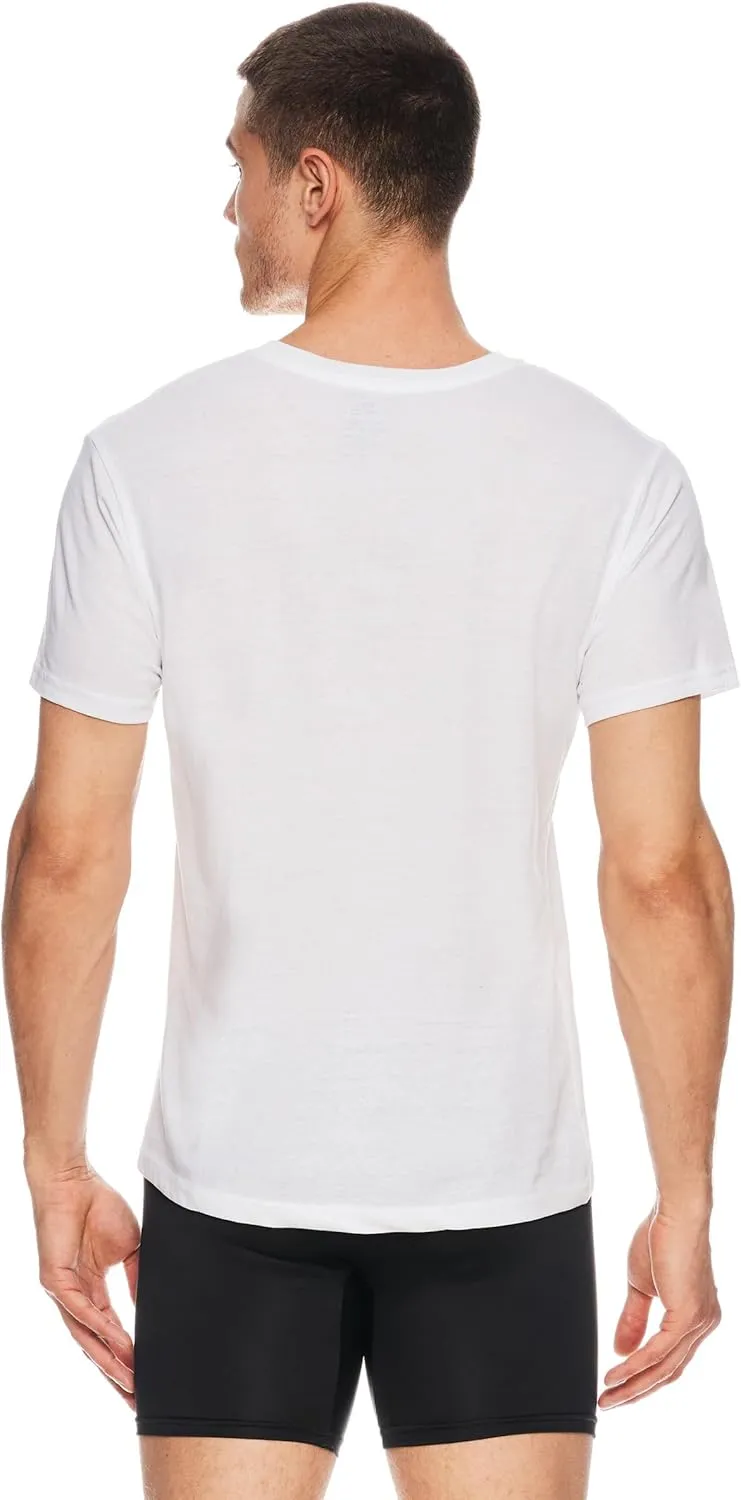 JOE BOXER Mens T-Shirts Pack of 4 - V-Neck Undershirts for Men Pack of 4 - Plain T Shirts for Men