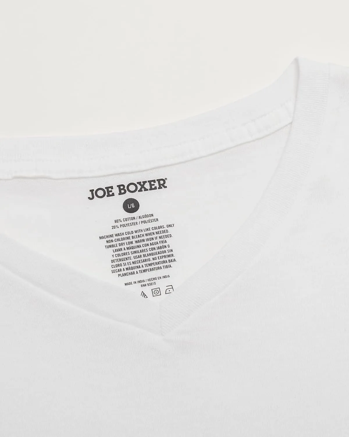 JOE BOXER Mens T-Shirts Pack of 4 - V-Neck Undershirts for Men Pack of 4 - Plain T Shirts for Men